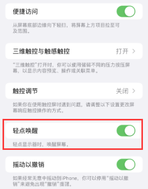 华龙苹果授权维修站分享iPhone轻点无法唤醒怎么办 