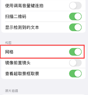 华龙苹果手机维修网点分享iPhone如何开启九宫格构图功能 